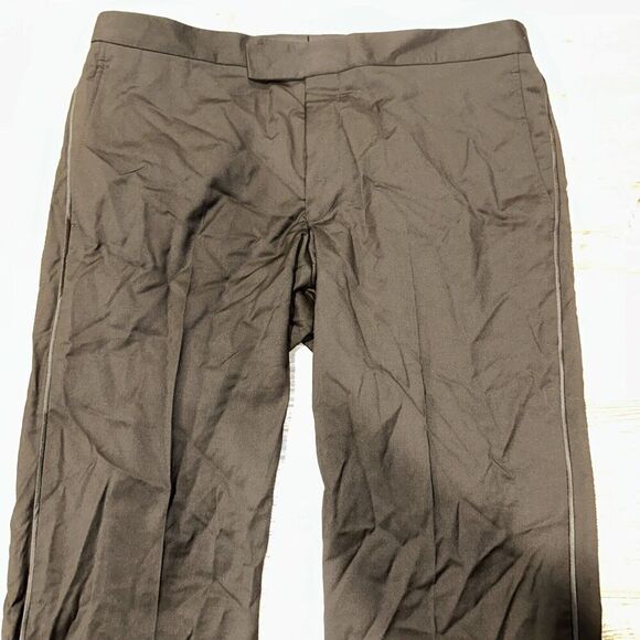 Ted Baker JOSH Black Flat Front Tuxedo Pants Size 35R TBE262. NWOT. 15 - Picture 1 of 10